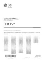 LG 43UN6950ZUA 2020 43 inch 4K Smart UHD 43UN6951ZUA 2020 43 Inch UHD AI ThinQ TV Operating Manual